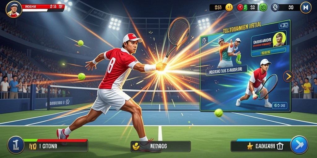 Screenshot menampilkan level awal yang penuh warna.
