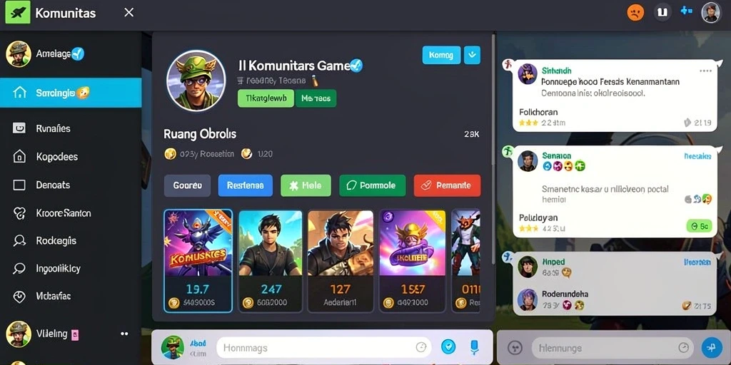 Tampilan awal permainan dengan karakter utama.