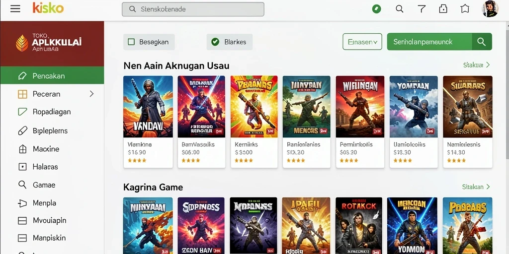 Tampilan awal yang menarik dengan karakter dinamis.