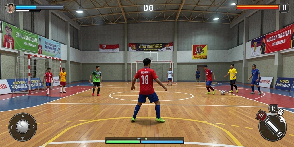 Screenshot menunjukkan karakter utama dalam pertempuran seru.